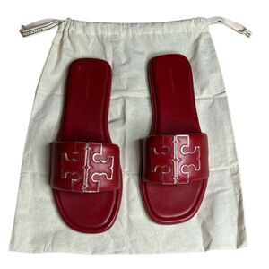 TORY BURCH Double T sport slides ⭐️RARE⭐️
